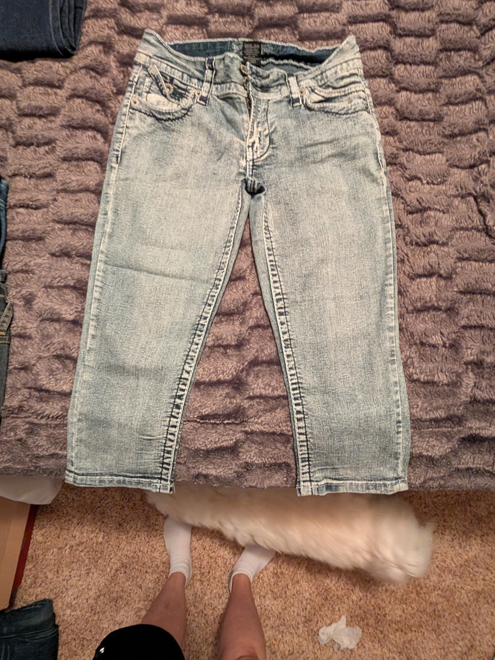Apollo Jeans Light Blue Cropped Straight Ankle Jeans